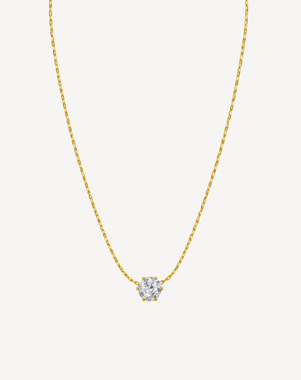Gold Plated Round Crystal Pendant Necklace for Women - product image 1