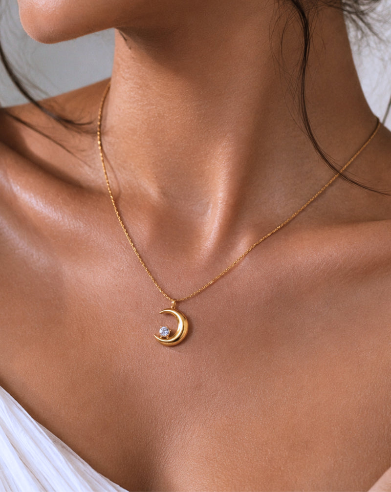 Moon Phase Pendant Necklace for Women | Gold & Silver